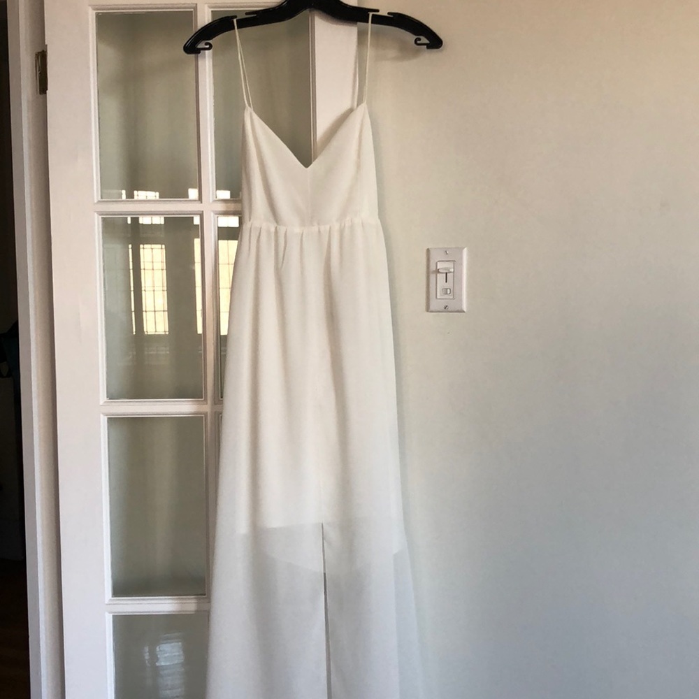 DOLCE VITA CREAM CHIFFON MAXI DRESS